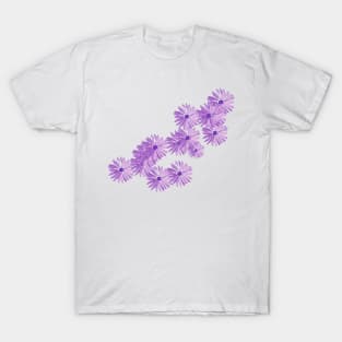 Flower minimal margarita daisy purple T-Shirt